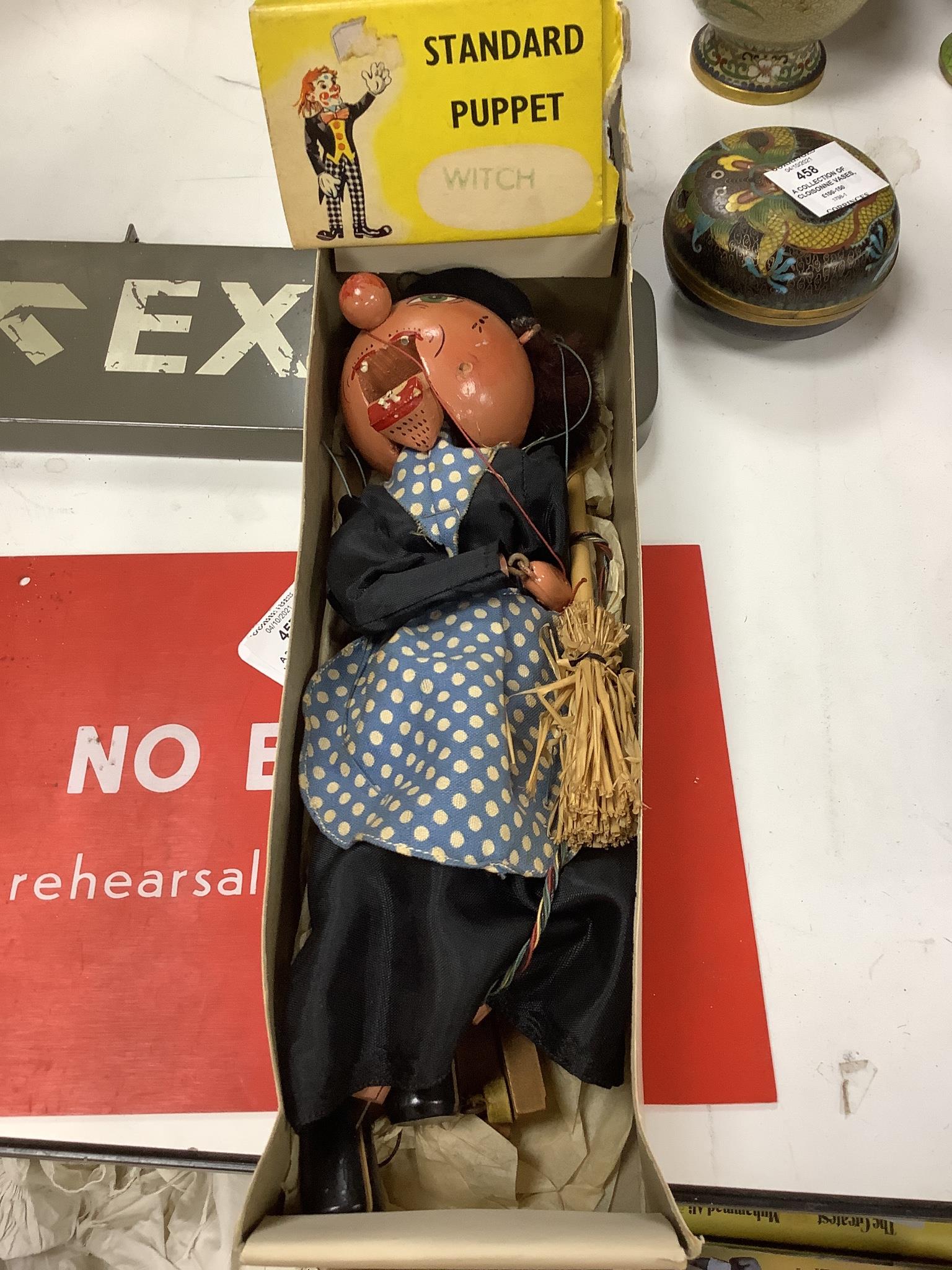 Five Pelham puppets and ephemera